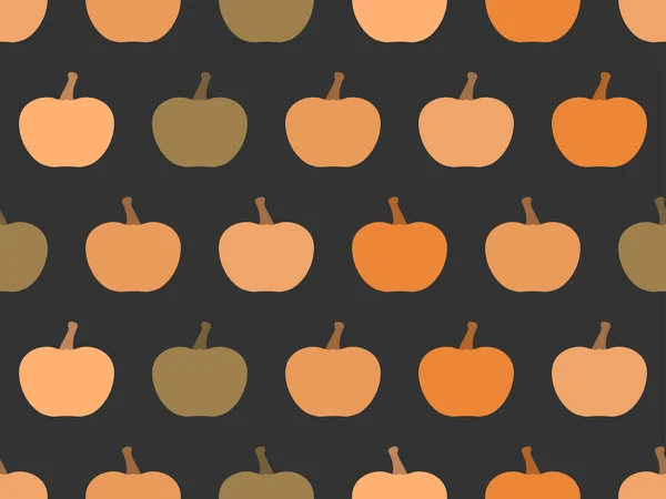 Dýně Bezešvé Vzor Podzimní Pozadí Dýněmi Design Halloween Díkůvzdání Pozadí — Stockový vektor