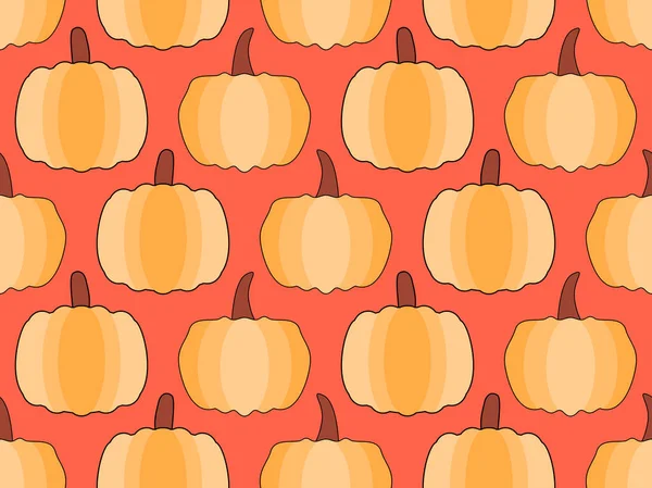 Patrón Sin Costuras Calabazas Fondo Otoño Para Envolver Papel Banners — Archivo Imágenes Vectoriales