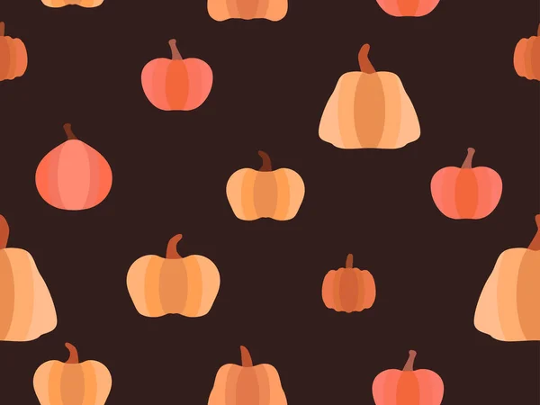 Patrón Sin Costuras Calabazas Fondo Otoño Para Envolver Papel Banners — Vector de stock