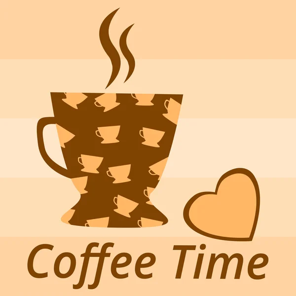 Filiżankę kawy wzór, kawy czas — Wektor stockowy