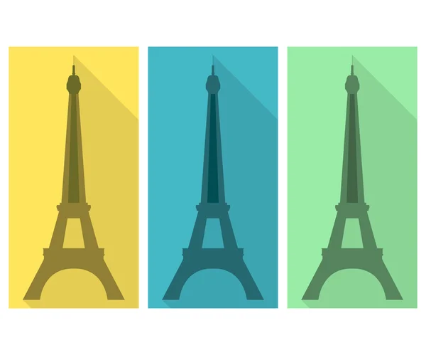 Torre Eiffel. Icono plano — Vector de stock