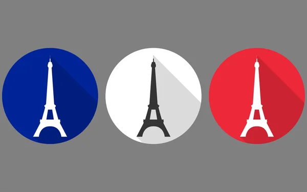 Tour Eiffel. Icône plate — Image vectorielle