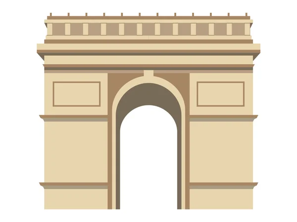 凯旋的建筑学巴黎。巴黎的象征. — 图库矢量图片