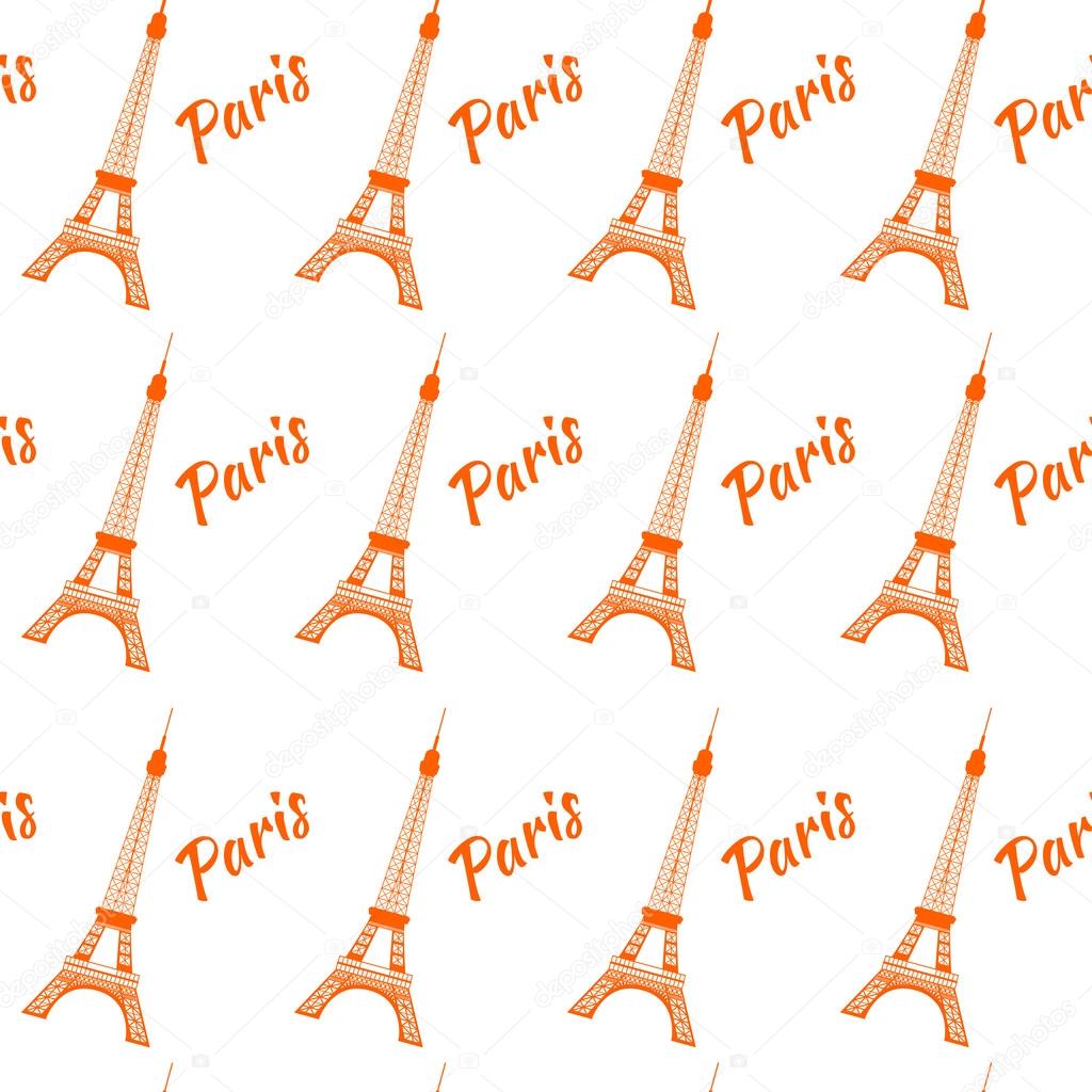 Eiffel tower seamless pattern. Vector illustration. Background. Stock ...