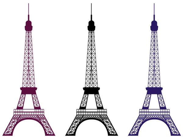 Tour Eiffel. Objet isolé. Ensemble . — Image vectorielle