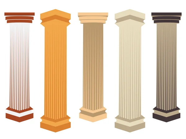 Coluna. Doric, estilo romano. Conjunto de colunas. Ilustração vetorial . —  Vetores de Stock