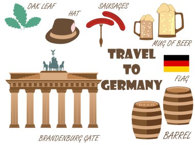 Welcome to Germany. Symbols of Germany. Tourism and adventure.