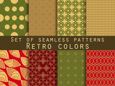 Set of seamless patterns. Geometric seamless pattern. The designs for textiles and interior