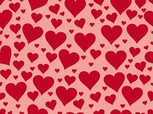 Seamless pattern with hearts. Valentine's Day. Textile illustration. — Stockový vektor