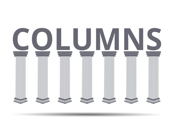 Kolom. Dorische, Romeinse stijl. Het aantal kolommen. Vectorillustratie. — Stockvector