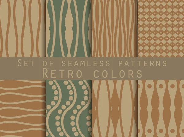 Set of seamless patterns. Classic colors. The pattern for wallpaper, tiles, fabrics, backgrounds. — Διανυσματικό Αρχείο