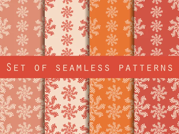 Set seamless patterns. Pastel shades. The pattern for wallpaper, bed linen, tiles, fabrics, backgrounds. Vector illustration. — Stock Vector