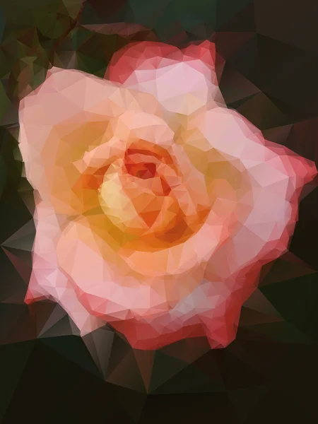 与三角形的玫瑰背景 — 图库矢量图片