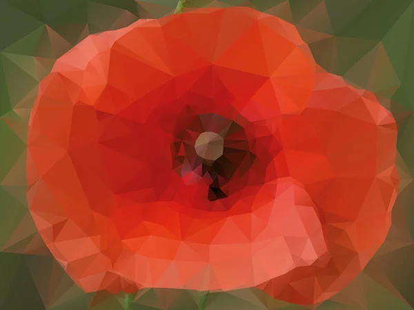 Mohn Hintergrund mit Dreiecken — Stockvektor