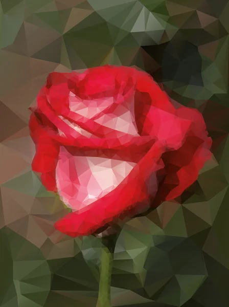 与三角形的玫瑰背景 — 图库矢量图片