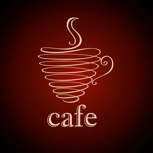 Kalligraphie Kaffeetasse — Stockvektor