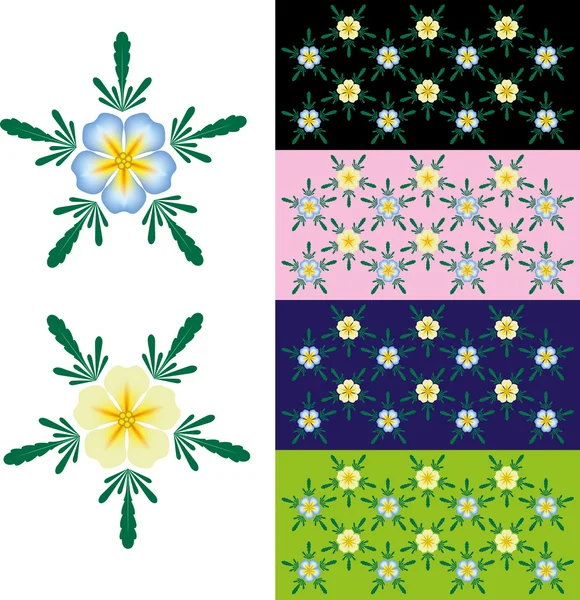 Motif floral sans couture — Image vectorielle