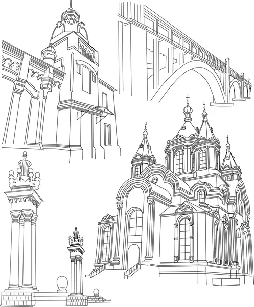 Kilise ile grafik resim