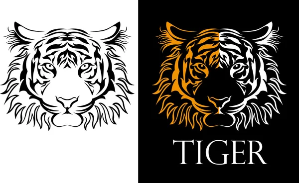 Tattoo tijger logo — Stockvector