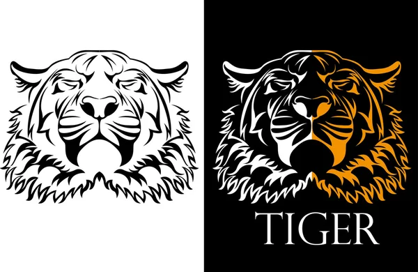 Tattoo tiger logotype — Stock Vector