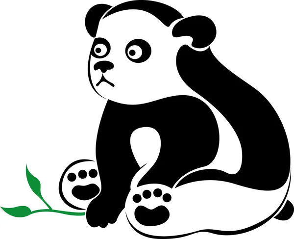 Black and white panda logotype