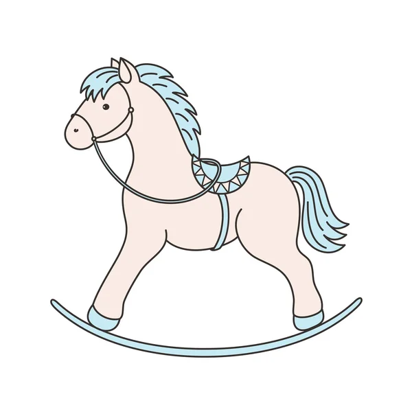 Bambino cavallo a dondolo — Vettoriale Stock