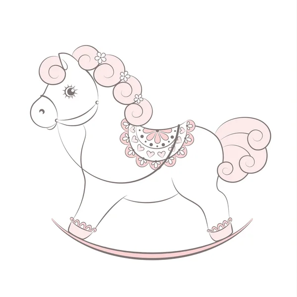 El caballo mecedora — Vector de stock