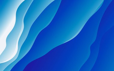 modern ve soyut mavi dalga kağıt kesim arka plan şablonu