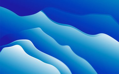 modern ve soyut mavi dalga kağıt kesim arka plan şablonu