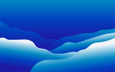 modern ve soyut mavi dalga kağıt kesim arka plan şablonu