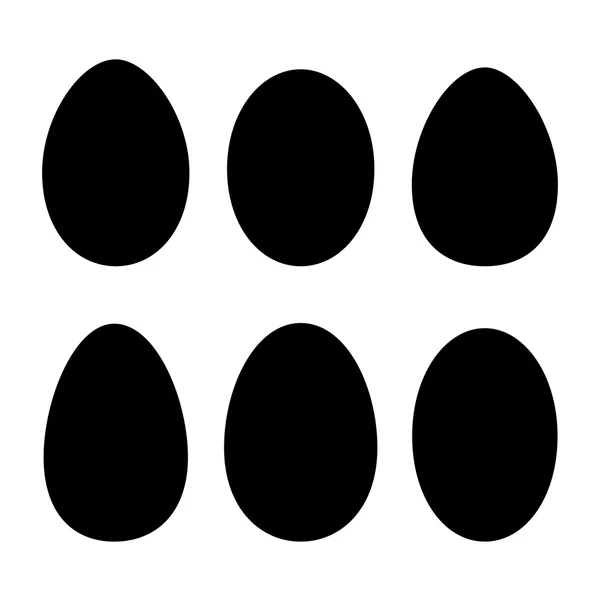 Различные формы яиц — стоковый вектор
