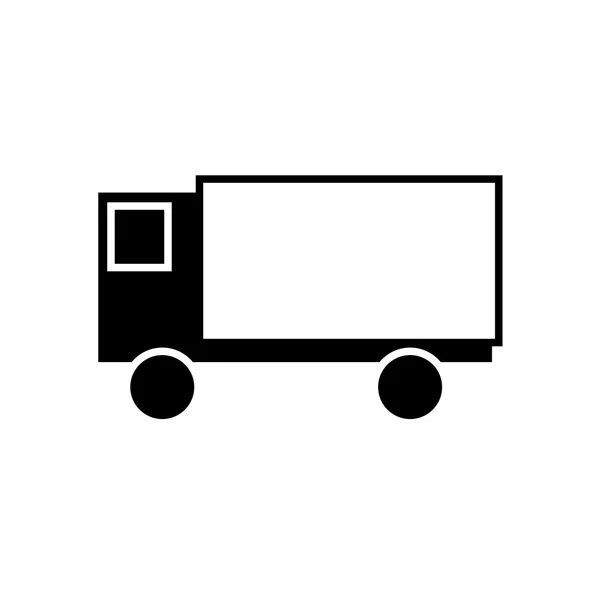 Проста піктограма плоскої вантажівки — стоковий вектор