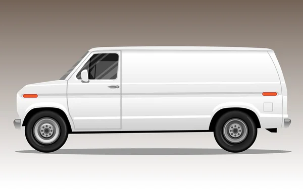 Білий фургон з порожнім місцем для тексту або логотипу — стоковий вектор