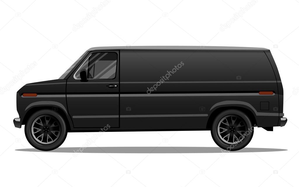 all black van