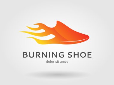 Koşu Ayakkabı logo yanan / simge