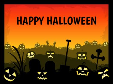 Mutlu Halloween Tema siyah sınır ile