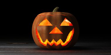 Korkunç Cadılar Bayramı Balkabağı Kafa