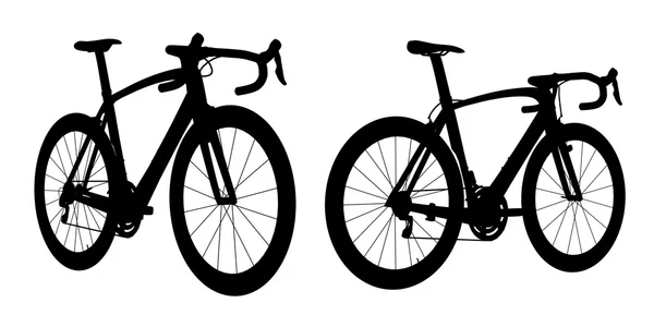 Road racing bike silhouette 2 in 1 B — Stock Fotó