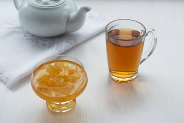 Yemek içme çay lezzetli bir kahvaltı