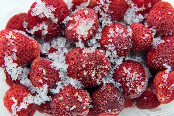 Kiraz meyveleri donmuş. Güzel çilek arka plan — Stok fotoğraf
