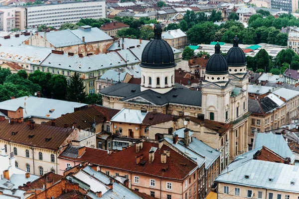 Panorama of the Lvov city from height. Ukraine — Stock Photo, Image