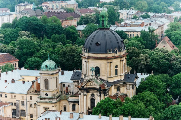 Panorama of the Lvov city from height. Ukraine — Stock Photo, Image