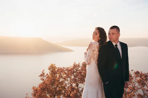 Schönes junges Paar am Hochzeitstag — Stockfoto