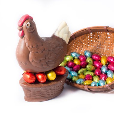 Çikolata Paskalya tavuk yumurta ile