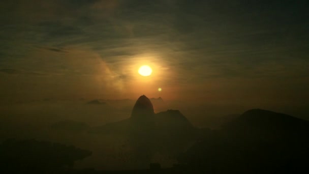 リオ ・ デ ・ ジャネイロ ブラジル日の出時間の経過 — ストック動画