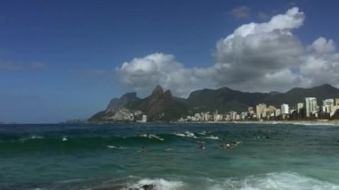 Rio de Janeiro Brezilya Arpoador yavaş dalgalar
