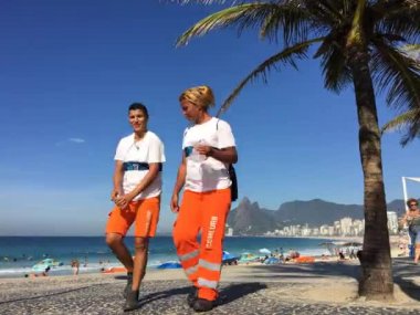 Ipanema Plajı zaman atlamalı sabah
