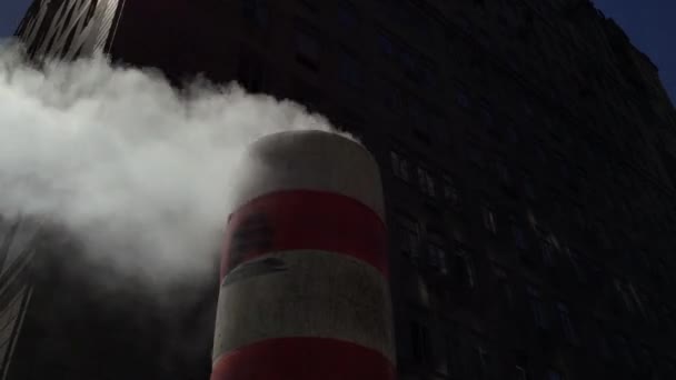 Classic New York City Steam Pipe — Stock Video