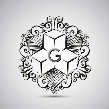 Lüks Mektup Logosu. Sade ve zarif geometrik tasarım logosu, Zarif lineart lüks vektör logo tasarımı
