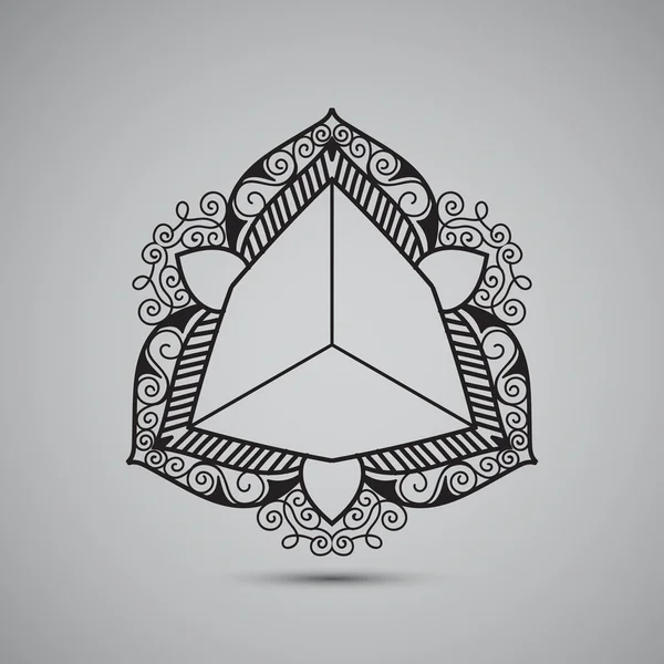 Lyx brev logo typ. Enkel och elegant geometrisk design logotyp, elegant streckat lyx vektor logo design — Stock vektor
